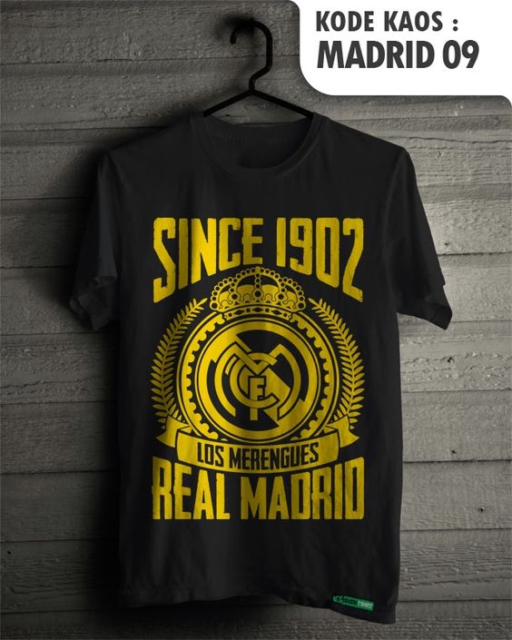 Real Madrid Fan Men's T-Shirt Black And Yellow