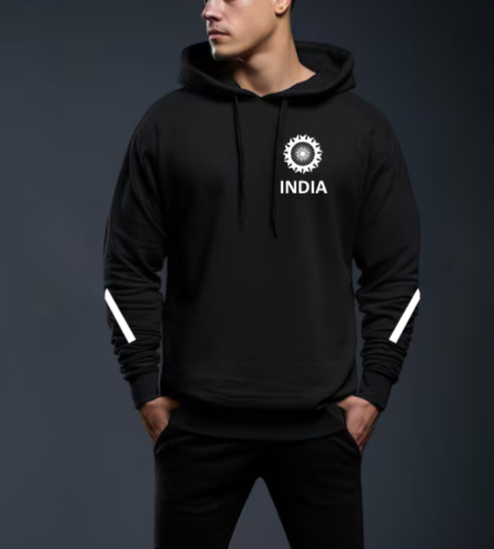 India Black Hoodie 2026