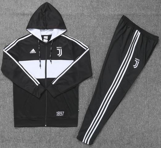 Juventus 2019-20 Black Hoodie Track Suit