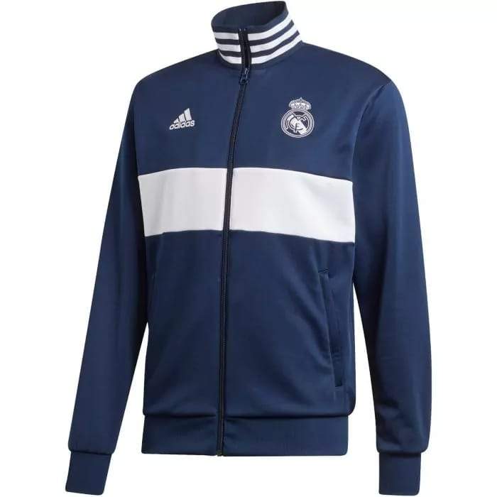 2019-20 Real Madrid 3-Stripe Track Jacket - Navy-White