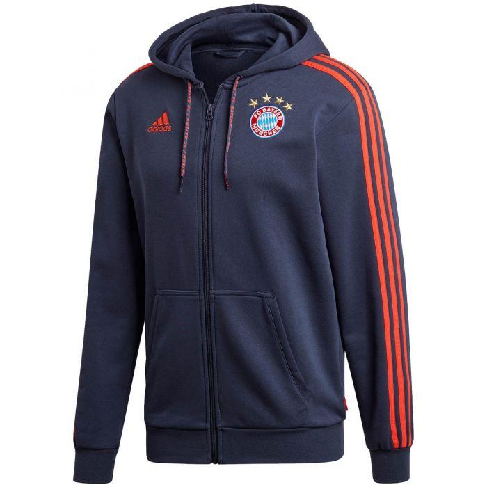 2019-20 FC Bayern Full-Zip Hoodie - Navy-Red
