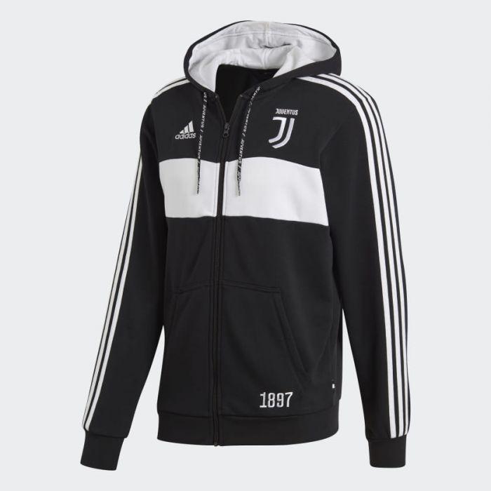 2019-20 Juventus FZ Hoodie - Black-White