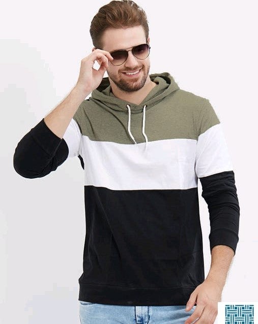 Fashionable Men Stylish Cotton Hoodie Multicolor