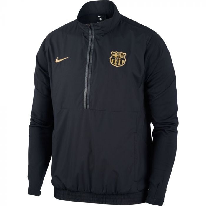 2020-21 Barcelona Woven Track Jacket - Black-Gold
