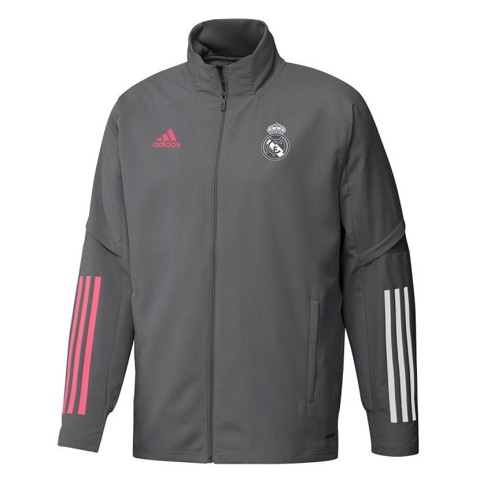 2020-21 Real Madrid Pre-Game Jacket - Grey