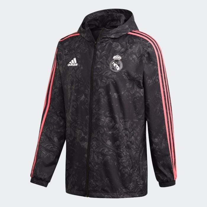2020-21 Real Madrid Windbreaker Jacket - Black-Pink